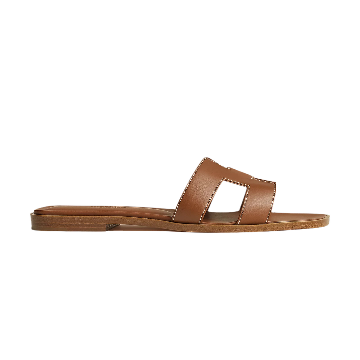 Hermes Sandal Flat Oran Gold Box Calfskin | Mightychic