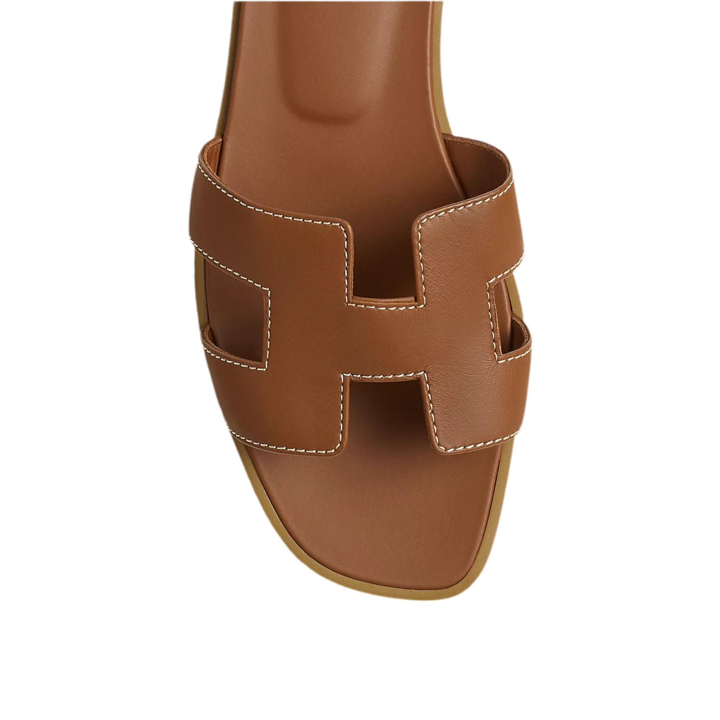 Hermes Sandal Flat Oran Gold Box Calfskin | Mightychic