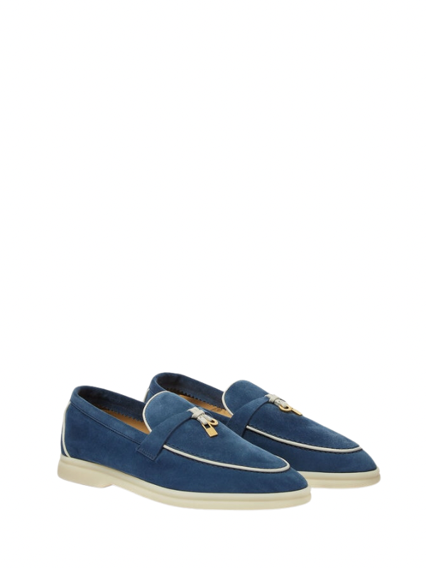 Loro Piana Walk Loafer Suede Ocean Heart