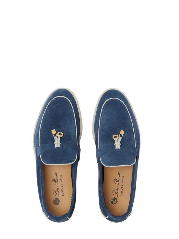 Loro Piana Walk Loafer Suede Ocean Heart