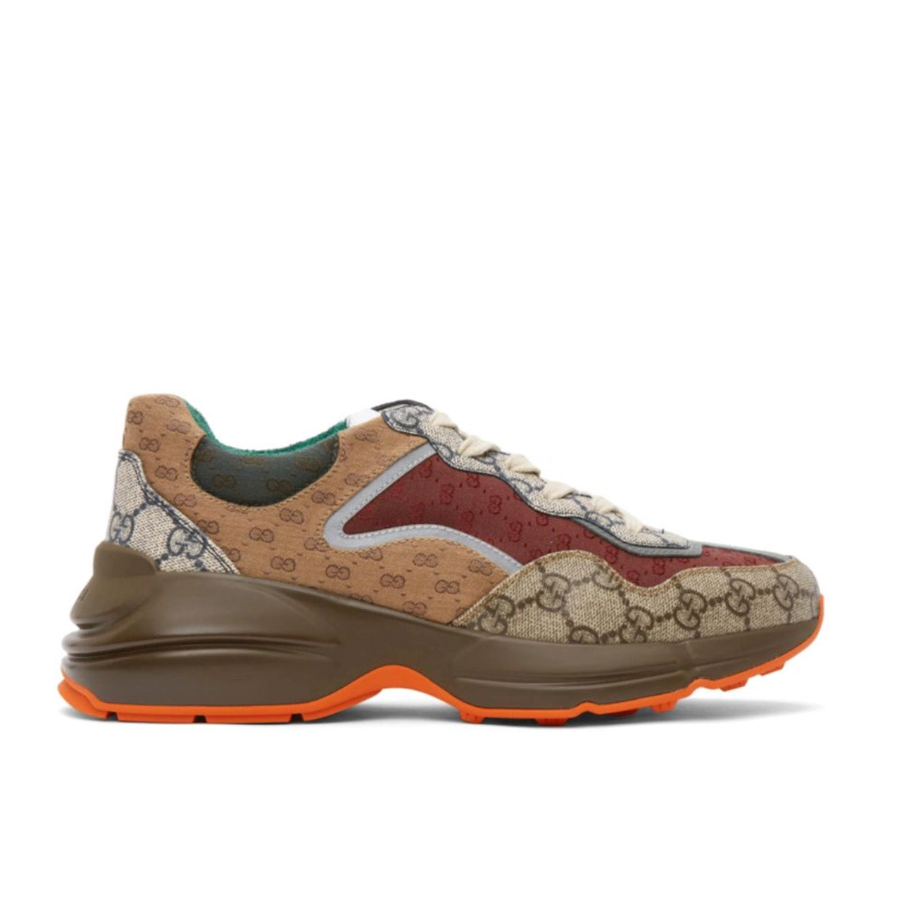 Gucci Multicolor Canvas and Leather Rhyton Sneakers