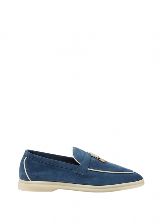 Loro Piana Walk Loafer Suede Ocean Heart