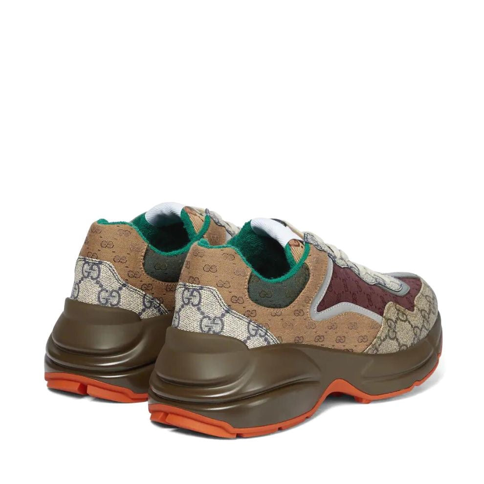 Gucci Multicolor Canvas and Leather Rhyton Sneakers