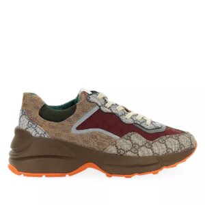 Gucci Multicolor Canvas and Leather Rhyton Sneakers